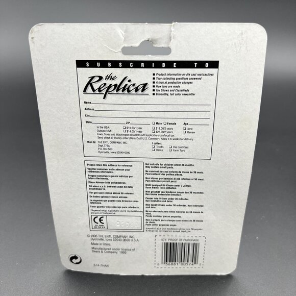 1995 Ertl Farm Country John Deere Hyde-Push Spreader Diecast 1:64 - Picture 6 of 11